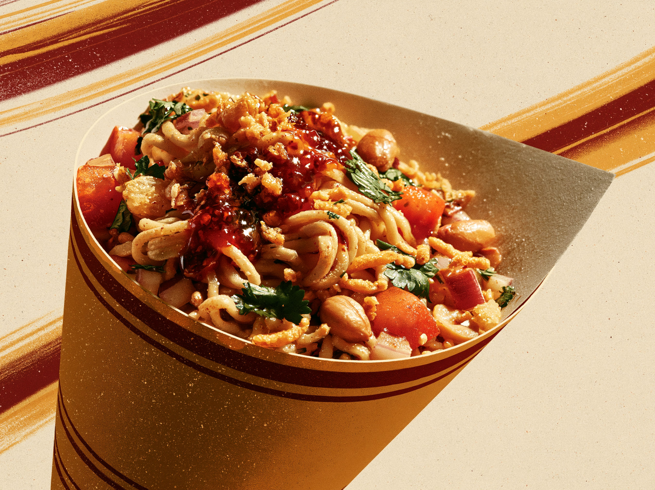 Crispy Maggi Chaat