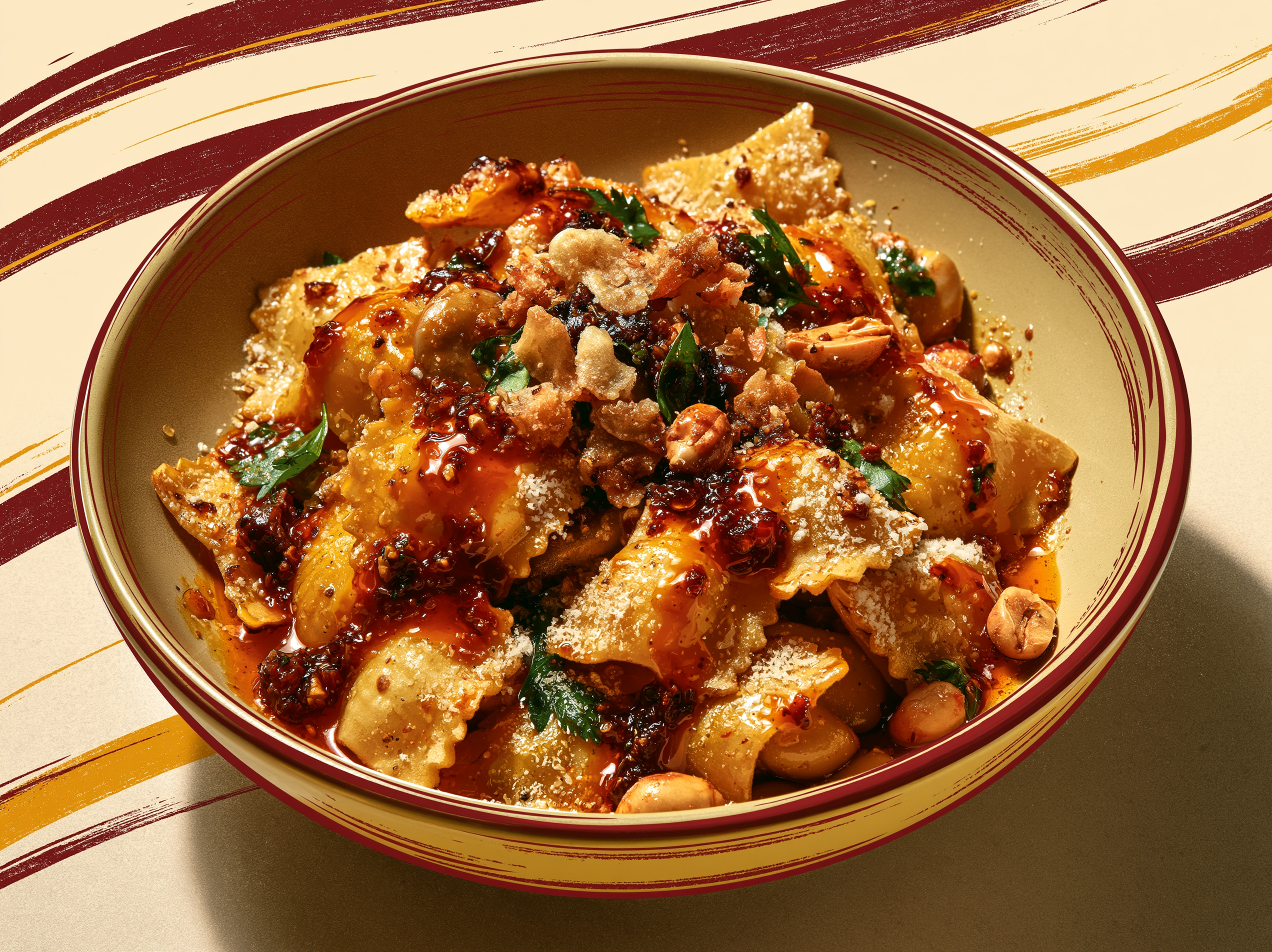 Chili Crisp Parmesan Pasta Chips