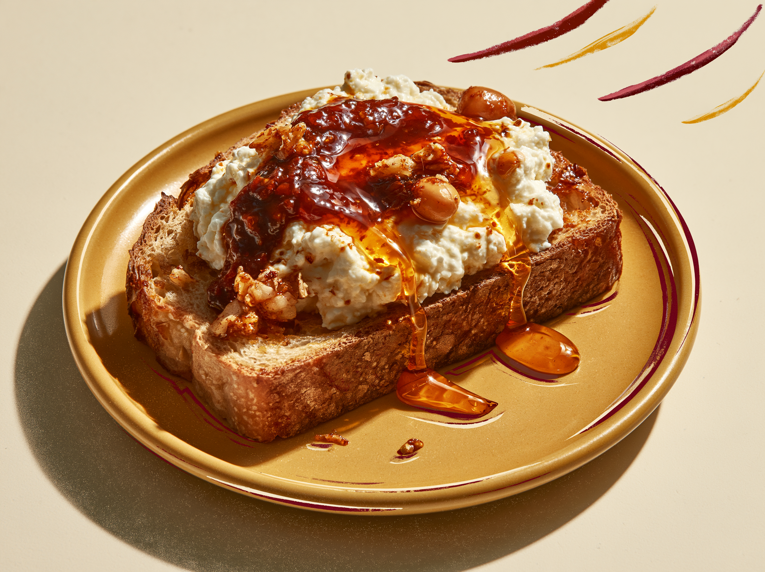 Hot Honey Chili Crisp Cottage Cheese Toast