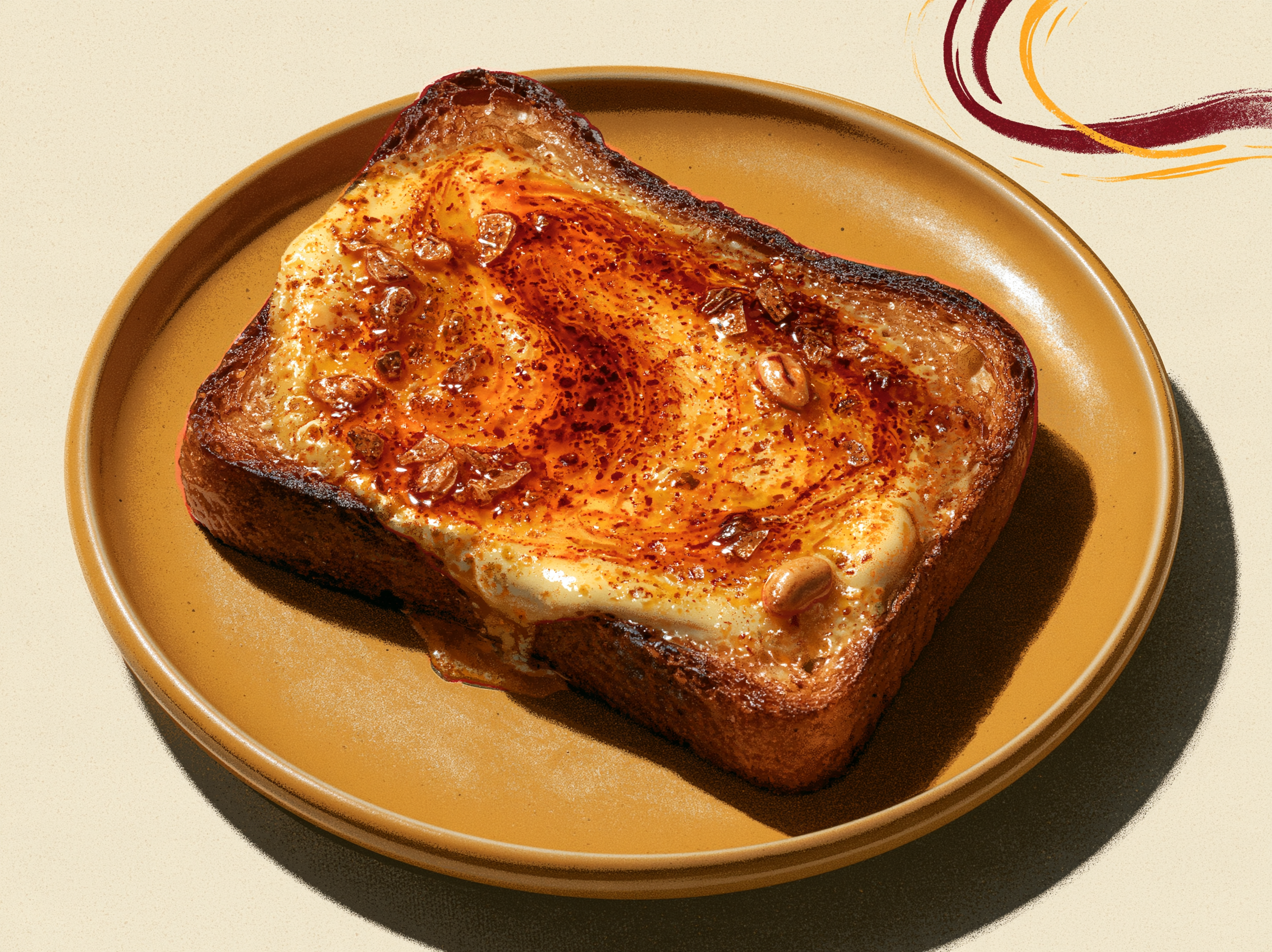 Chili Crisp Compound Butter Toast