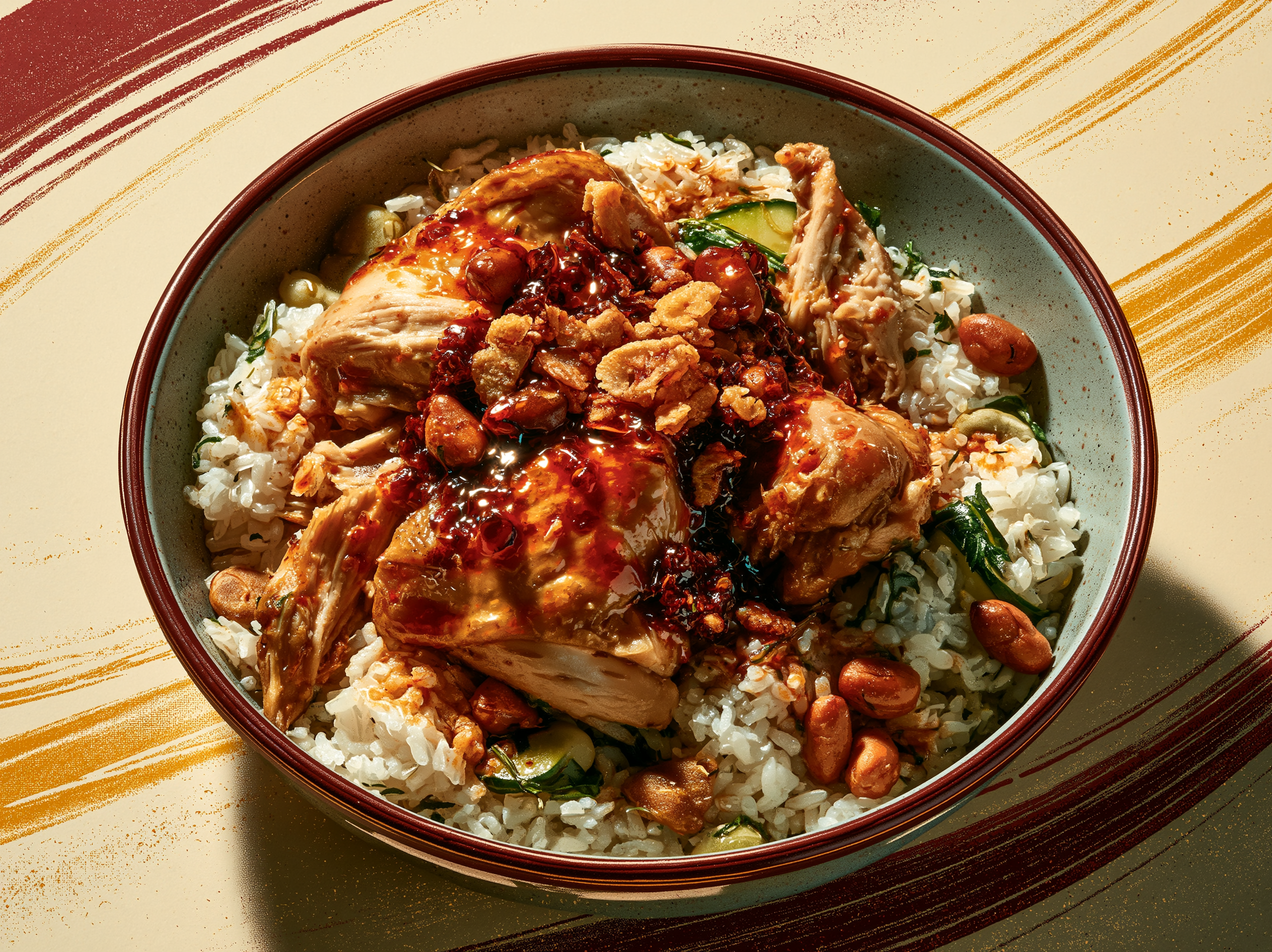 Chili Crisp Rotisserie Chicken Rice Bag