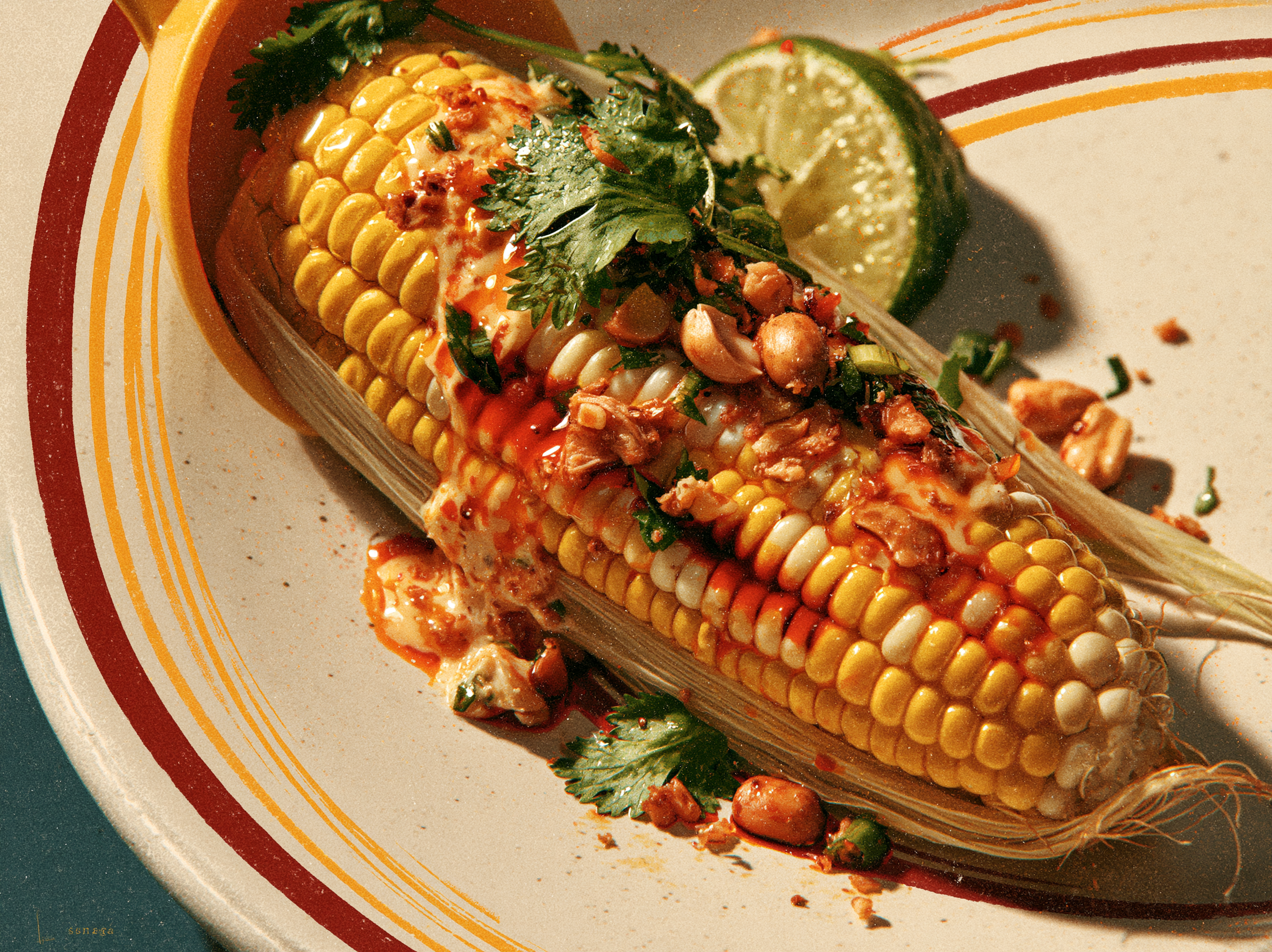 Corn with Chili Crisp Compound Butter